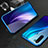 Luxury Aluminum Metal Frame Mirror Cover Case 360 Degrees for Xiaomi Redmi Note 8 (2021) Blue