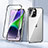 Luxury Aluminum Metal Frame Mirror Cover Case 360 Degrees LK1 for Apple iPhone 14 Plus