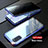 Luxury Aluminum Metal Frame Mirror Cover Case 360 Degrees LK1 for Samsung Galaxy S20 5G Blue