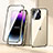 Luxury Aluminum Metal Frame Mirror Cover Case 360 Degrees LK2 for Apple iPhone 14 Pro Max