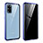 Luxury Aluminum Metal Frame Mirror Cover Case 360 Degrees LK2 for Samsung Galaxy S20 Plus 5G Blue