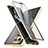 Luxury Aluminum Metal Frame Mirror Cover Case 360 Degrees LK2 for Samsung Galaxy S23 Ultra 5G Gold