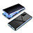 Luxury Aluminum Metal Frame Mirror Cover Case 360 Degrees LK3 for Samsung Galaxy S20 Blue