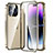 Luxury Aluminum Metal Frame Mirror Cover Case 360 Degrees LO1 for Apple iPhone 14 Pro
