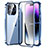 Luxury Aluminum Metal Frame Mirror Cover Case 360 Degrees LO1 for Apple iPhone 14 Pro