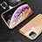 Luxury Aluminum Metal Frame Mirror Cover Case 360 Degrees M01 for Apple iPhone 11 Gold