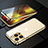 Luxury Aluminum Metal Frame Mirror Cover Case 360 Degrees M01 for Apple iPhone 13 Pro Gold