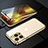 Luxury Aluminum Metal Frame Mirror Cover Case 360 Degrees M01 for Apple iPhone 13 Pro Max Gold