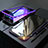 Luxury Aluminum Metal Frame Mirror Cover Case 360 Degrees M01 for Apple iPhone 7 Plus Purple