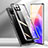 Luxury Aluminum Metal Frame Mirror Cover Case 360 Degrees M01 for Huawei Enjoy 20 5G Black