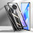 Luxury Aluminum Metal Frame Mirror Cover Case 360 Degrees M01 for Huawei Enjoy 20 Plus 5G Black