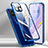 Luxury Aluminum Metal Frame Mirror Cover Case 360 Degrees M01 for Huawei Nova 8 SE 5G Blue