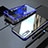 Luxury Aluminum Metal Frame Mirror Cover Case 360 Degrees M01 for Huawei P20 Blue