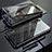 Luxury Aluminum Metal Frame Mirror Cover Case 360 Degrees M01 for Huawei P20 Pro Black