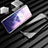 Luxury Aluminum Metal Frame Mirror Cover Case 360 Degrees M01 for OnePlus 7T Pro Black