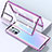 Luxury Aluminum Metal Frame Mirror Cover Case 360 Degrees M01 for Oppo Reno5 5G Purple