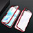 Luxury Aluminum Metal Frame Mirror Cover Case 360 Degrees M01 for Realme X2 Red