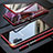 Luxury Aluminum Metal Frame Mirror Cover Case 360 Degrees M01 for Samsung Galaxy Note 10 Plus Red