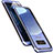 Luxury Aluminum Metal Frame Mirror Cover Case 360 Degrees M01 for Samsung Galaxy Note 8 Duos N950F Blue