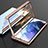 Luxury Aluminum Metal Frame Mirror Cover Case 360 Degrees M01 for Samsung Galaxy S21 5G Gold