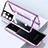 Luxury Aluminum Metal Frame Mirror Cover Case 360 Degrees M01 for Samsung Galaxy S21 Ultra 5G Purple