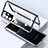 Luxury Aluminum Metal Frame Mirror Cover Case 360 Degrees M01 for Samsung Galaxy S23 Ultra 5G Black