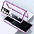 Luxury Aluminum Metal Frame Mirror Cover Case 360 Degrees M01 for Samsung Galaxy S23 Ultra 5G Purple