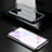 Luxury Aluminum Metal Frame Mirror Cover Case 360 Degrees M01 for Vivo X50 Lite Black