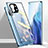 Luxury Aluminum Metal Frame Mirror Cover Case 360 Degrees M01 for Xiaomi Mi 11 5G Blue