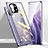 Luxury Aluminum Metal Frame Mirror Cover Case 360 Degrees M01 for Xiaomi Mi 11 5G Purple