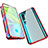 Luxury Aluminum Metal Frame Mirror Cover Case 360 Degrees M01 for Xiaomi Mi Note 10 Red
