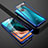 Luxury Aluminum Metal Frame Mirror Cover Case 360 Degrees M01 for Xiaomi Poco F2 Pro Blue