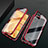 Luxury Aluminum Metal Frame Mirror Cover Case 360 Degrees M02 for Huawei Nova 6 SE Red