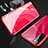 Luxury Aluminum Metal Frame Mirror Cover Case 360 Degrees M02 for Huawei Nova 7 5G Red