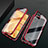 Luxury Aluminum Metal Frame Mirror Cover Case 360 Degrees M02 for Huawei Nova 7i Red