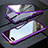 Luxury Aluminum Metal Frame Mirror Cover Case 360 Degrees M02 for Oppo A12e Purple