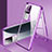 Luxury Aluminum Metal Frame Mirror Cover Case 360 Degrees M02 for Vivo iQOO 8 Pro 5G Purple