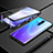 Luxury Aluminum Metal Frame Mirror Cover Case 360 Degrees M02 for Xiaomi Poco X2 Black