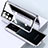 Luxury Aluminum Metal Frame Mirror Cover Case 360 Degrees M03 for Samsung Galaxy S21 Ultra 5G Silver