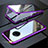 Luxury Aluminum Metal Frame Mirror Cover Case 360 Degrees M03 for Vivo Nex 3 5G Purple