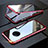 Luxury Aluminum Metal Frame Mirror Cover Case 360 Degrees M03 for Vivo Nex 3 5G Red
