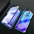 Luxury Aluminum Metal Frame Mirror Cover Case 360 Degrees M03 for Xiaomi Redmi K30 4G Blue
