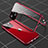 Luxury Aluminum Metal Frame Mirror Cover Case 360 Degrees M04 for Apple iPhone 13 Mini Red