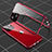 Luxury Aluminum Metal Frame Mirror Cover Case 360 Degrees M04 for Apple iPhone 14 Plus Red
