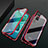 Luxury Aluminum Metal Frame Mirror Cover Case 360 Degrees M04 for Huawei Honor View 30 5G Red