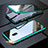 Luxury Aluminum Metal Frame Mirror Cover Case 360 Degrees M04 for Xiaomi Redmi 8A Green