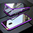 Luxury Aluminum Metal Frame Mirror Cover Case 360 Degrees M04 for Xiaomi Redmi 8A Purple