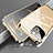 Luxury Aluminum Metal Frame Mirror Cover Case 360 Degrees M05 for Apple iPhone 13 Mini Gold