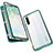 Luxury Aluminum Metal Frame Mirror Cover Case 360 Degrees M05 for Oppo Find X2 Lite Green