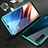 Luxury Aluminum Metal Frame Mirror Cover Case 360 Degrees M05 for Realme XT Green